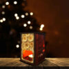 Persian Wooden Tealight Lantern Flower (x2)