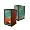 Persian Wooden Tealight Lantern Patina (x2)