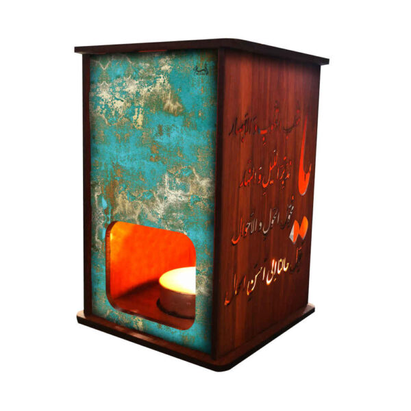 Wooden Tealight Candle Holder Model Patina (x2)