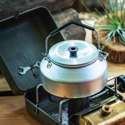 Lightweight 0.9-Liter Outdoor Camping Kettle – Efficient for Campfires