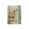 1402 Persian Calendar Planner with Leaf Pattern in Green