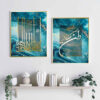 2 pcs Islamic Poster Print - Van Yakad Framed Wall Art