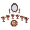 Copper Haftseen Set Dishes with Mirror suitable for Nowruz Atrisa