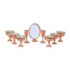 Copper Haftseen Set Dishes with Mirror suitable for Nowruz Diba