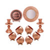 Copper Haftseen Set Dishes with Mirror suitable for Nowruz Haleh