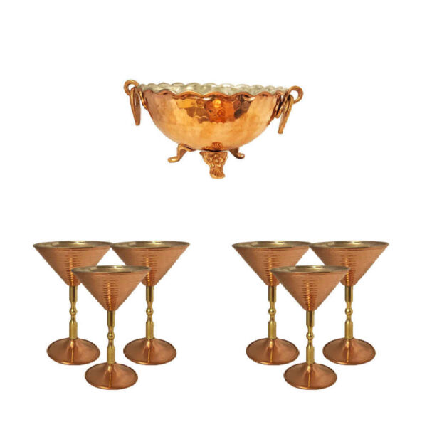 Copper Haftseen Set Dishes suitable for Nowruz Celebration Hosna