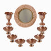 Copper Haftseen Set Dishes with Mirror suitable for Nowruz Kiarash
