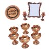 Copper Haftseen Set Dishes with Mirror suitable for Nowruz Mahoor