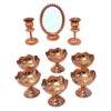 Copper Haftseen Set Dishes with Mirror suitable for Nowruz Tashir