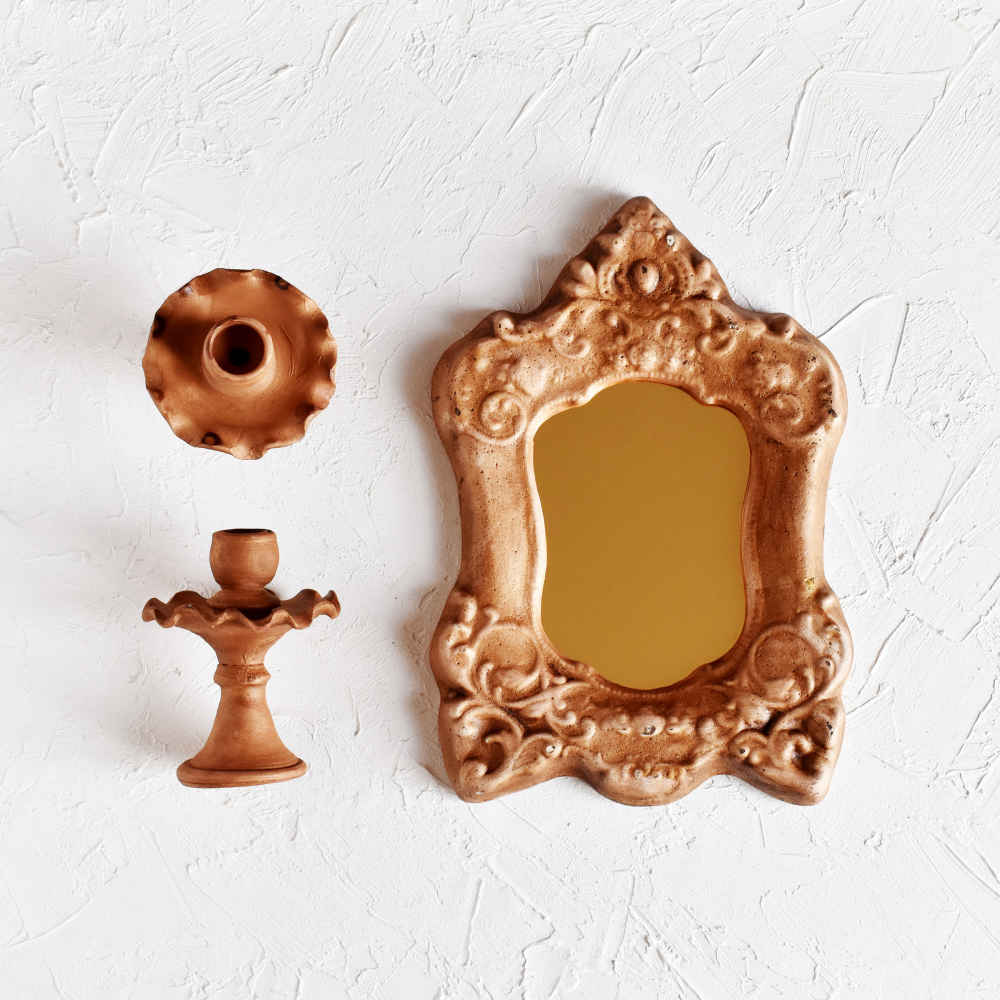 Haftseen Set Dishes with Mirror suitable for Nowruz Azin (10 Pcs)