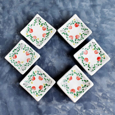 Haftseen Set Dishes with Mirror suitable for Nowruz Bahari (10 Pcs)