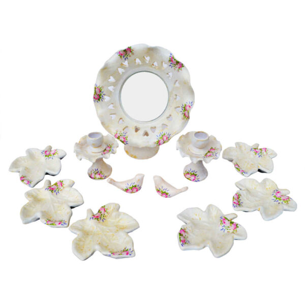 Haftseen Set Dishes with Mirror suitable for Nowruz Barg (11 Pcs)