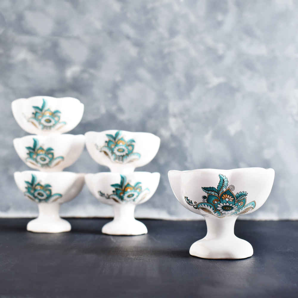 Haftseen Set Dishes with Mirror suitable for Nowruz Firoozeh (10 Pcs)