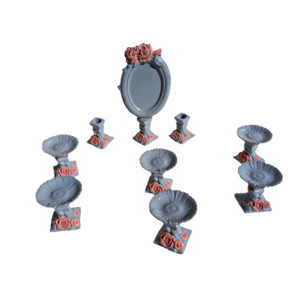 Haftseen Set Dishes suitable for Nowruz Celebration Flower (9 Pcs)