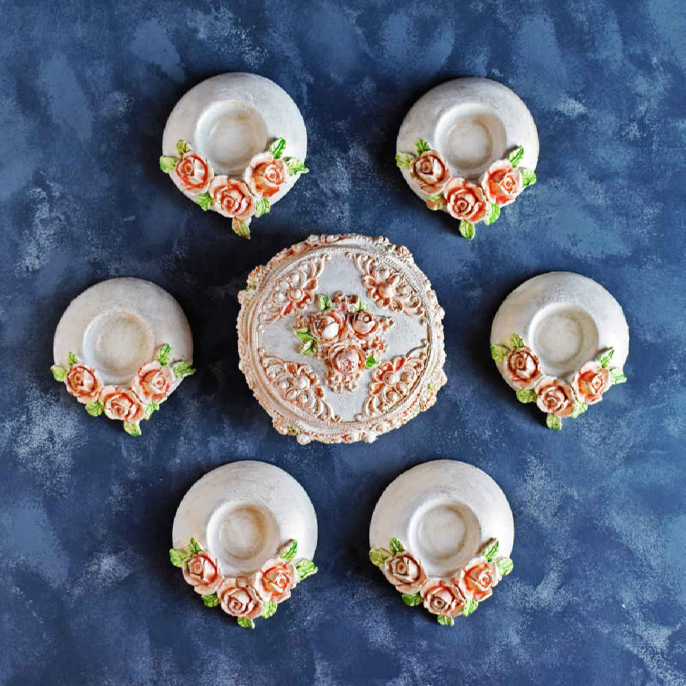 Haftseen Set Dishes with Mirror suitable for Nowruz Golbahar (10 Pcs)