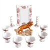 Haftseen Set Dishes with Mirror suitable for Nowruz Jeyran (10 Pcs)