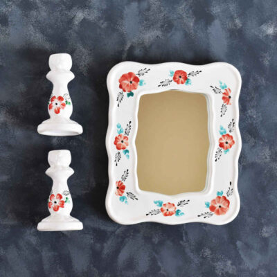 Haftseen Set Dishes with Mirror suitable for Nowruz Morghe Amin (10 Pcs)