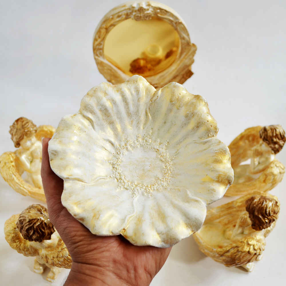 Haftseen Set Dishes with Mirror suitable for Nowruz Parsa (10 Pcs)