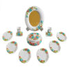 Haftseen Set Dishes with Mirror suitable for Nowruz Ramesh (10 Pcs)