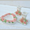 Haftseen Set Dishes with Mirror suitable for Nowruz Rose Light (10 Pcs)