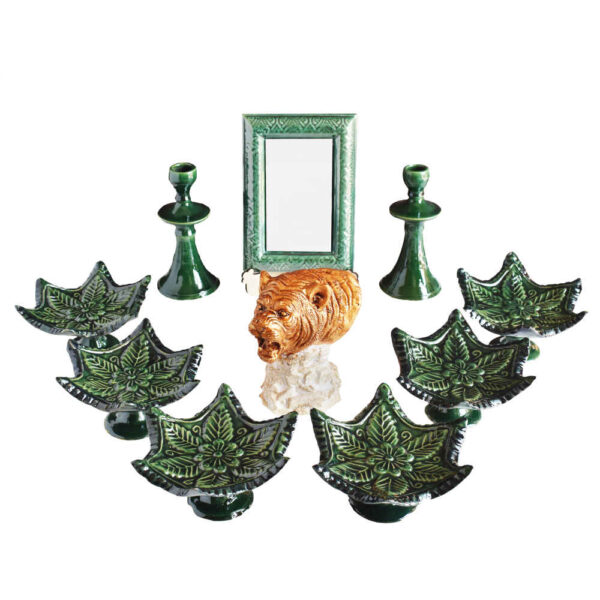 Haftseen Set Dishes with Mirror suitable for Nowruz Sabzineh (10 Pcs)