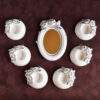 Haftseen Set Dishes with Mirror suitable for Nowruz Zar Negar (10 Pcs)