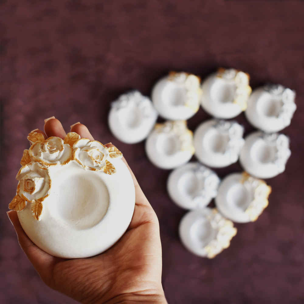 Haftseen Set Dishes with Mirror suitable for Nowruz Zar Negar (10 Pcs)