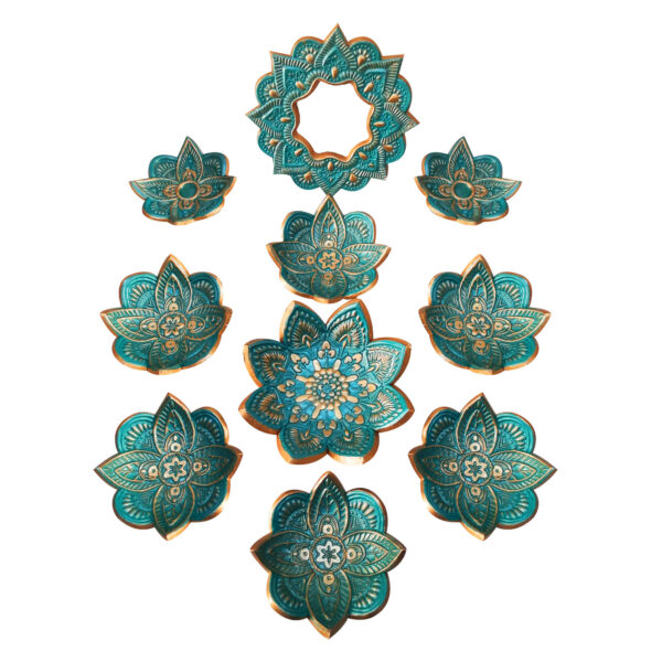 Haftseen Set Dishes with Mirror suitable for Nowruz Maah