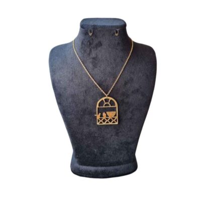 Persian Brass Necklace Minimalist for Women Morghe Amin