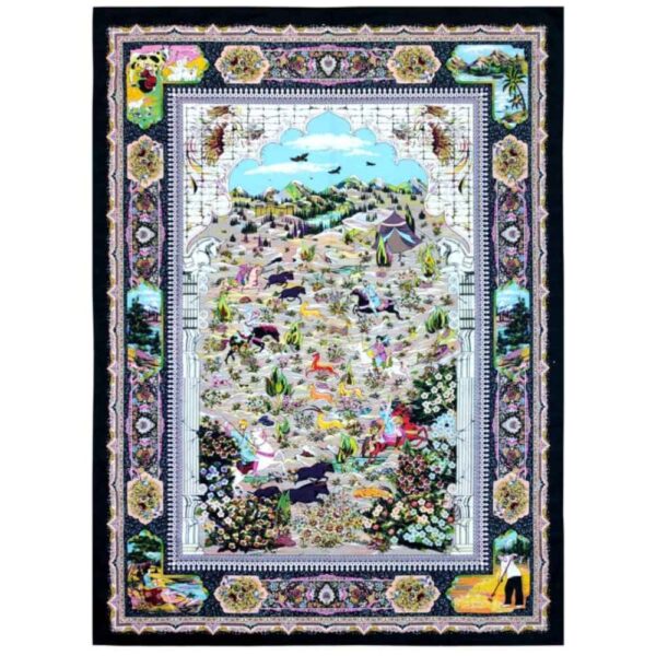 Large Boho Persian Style Indoor Floor Mat Safa