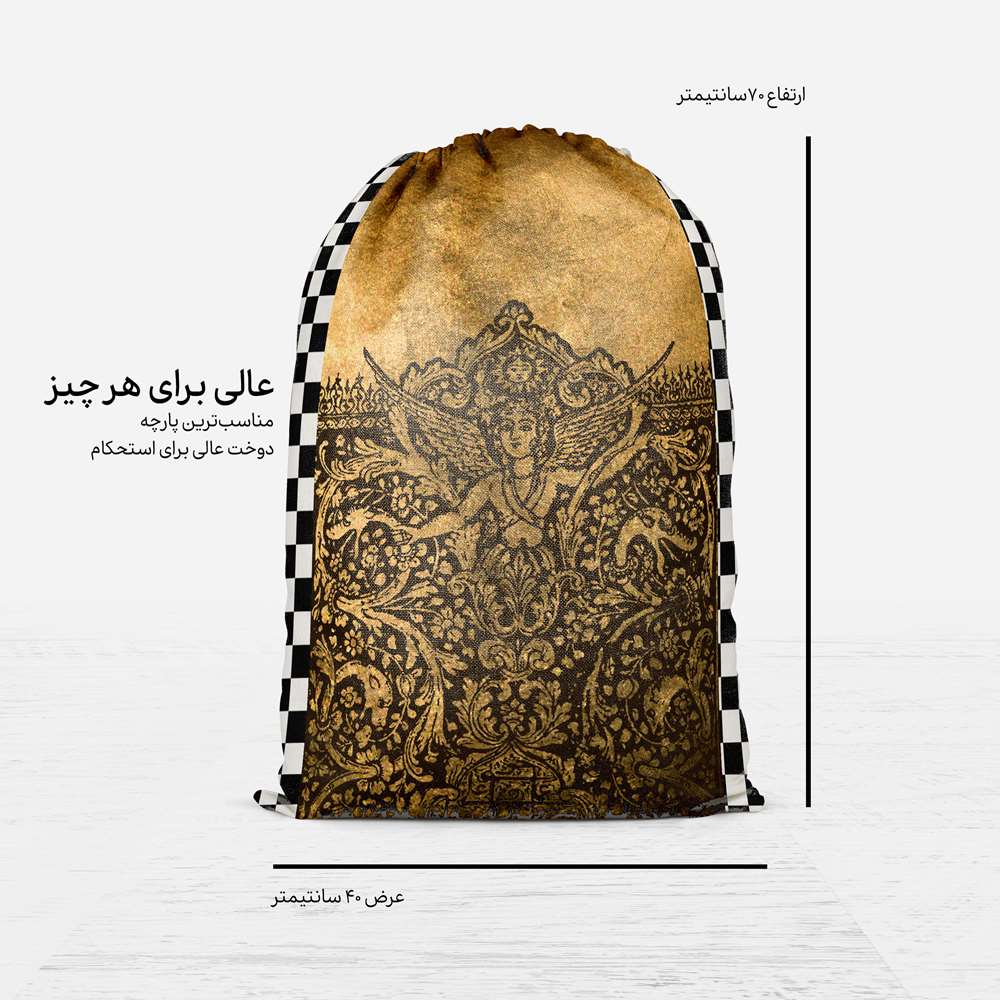 Persian Gym Drawstring Bag Model Coffee