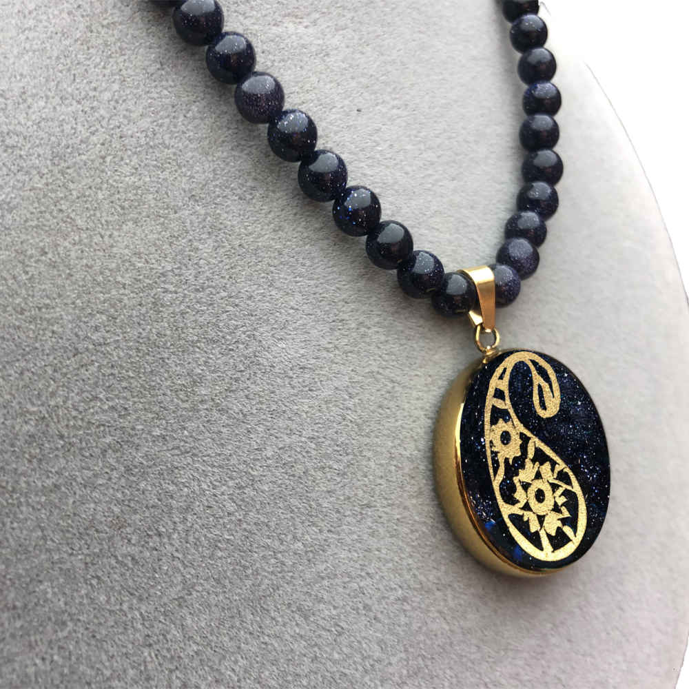 Persian Gold Plated Necklace Boteh Jegheh