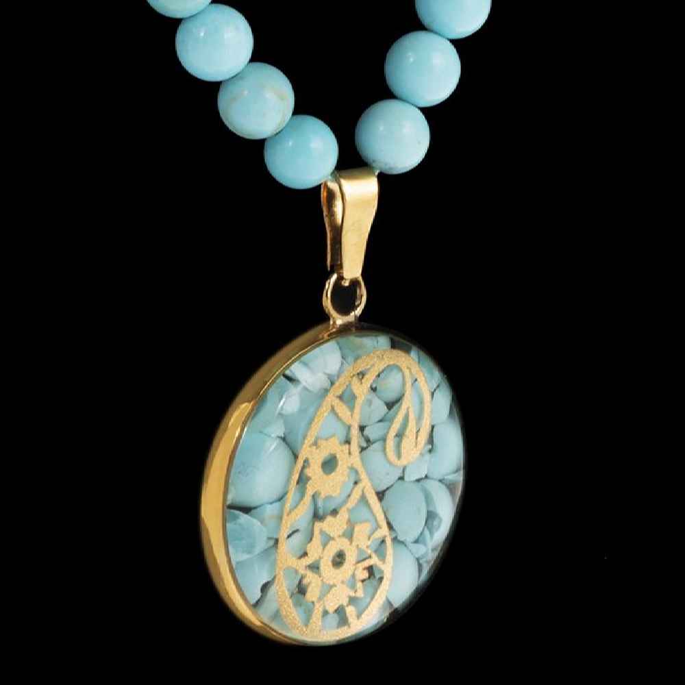 Persian Gold Plated Necklace Paisley