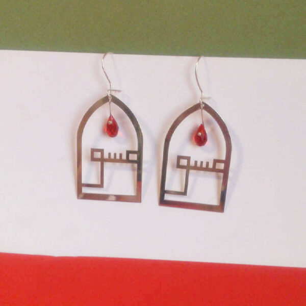 Persian Silver Earrings Model Eshgh