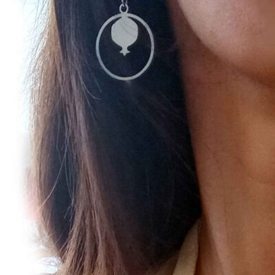 Persian Steel Earrings Model Anar