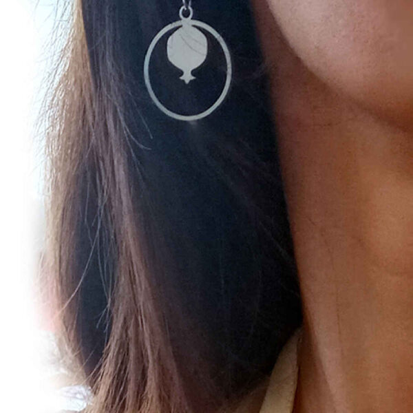 Persian Steel Earrings Model Anar