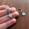 Persian Steel Earrings Model Pomegranate