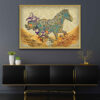 Persian Canvas Art - Printed Horse