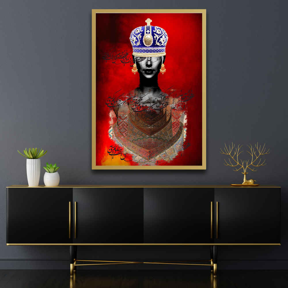 Persian Canvas Art - Printed Laleh