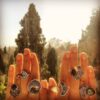 Persian Silver Ring with Jade Gemstone for Women