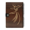 Persian Wooden Notebook – Sama Dance Design, Artistic Wood Cover