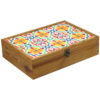 Floral Design Tea Box – Persian Pattern with Compartments