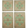 Persian Bedspread Set – Oriental Style Double Size with Termeh Fabric – Green Reyhan
