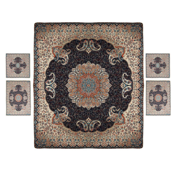 Persian Bedspread Set – Oriental Style Double Size with Termeh Fabric – Toranj