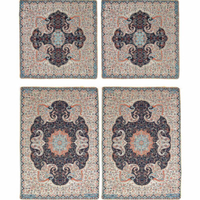Persian Bedspread Set – Oriental Style Double Size with Termeh Fabric – Toranj