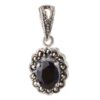 Persian Silver Pendant Classic Style with Agate Gemstone Laya