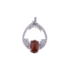 Persian Silver Pendant Classic Style with Agate Gemstone Ravak