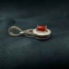 Persian Silver Pendant Classic Style with Agate Gemstone Zahra