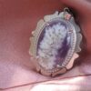 Persian Silver Pendant Classic Style with Dendritic Gemstone Minu