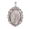 Persian Silver Pendant Classic Style with Dendritic Gemstone Minu